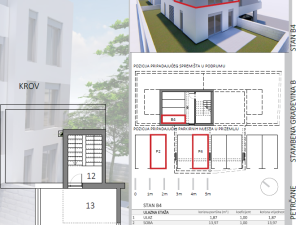 PETRČANI, A THREE-BEDROOM THREE-STOREY APARTMENTS WITH ROOFTOP TERRACES NEAR THE SEA