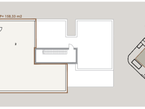 Privlaka, trosoban penthouse 2. red od mora