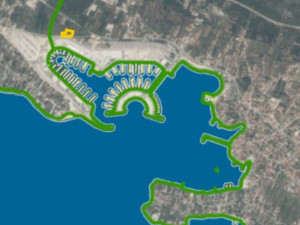 SUKO&Scaron;AN, MARINA DALMACIJA, građevinsko zemlji&scaron;te 1.red do mora, 3269 m2