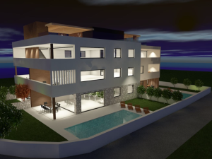 Privlaka, trosoban penthouse 2. red od mora